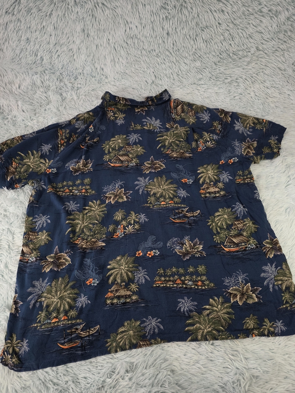 2 Batik Bay Men’s Tropical Hawaiian Button Down Shirt Palm Tree Size XXL - Picture 5 of 16